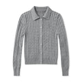 Women's New Sweater Cardigan Basic Classic Embroidered Polo Neck Slim Temperament Thin Coat