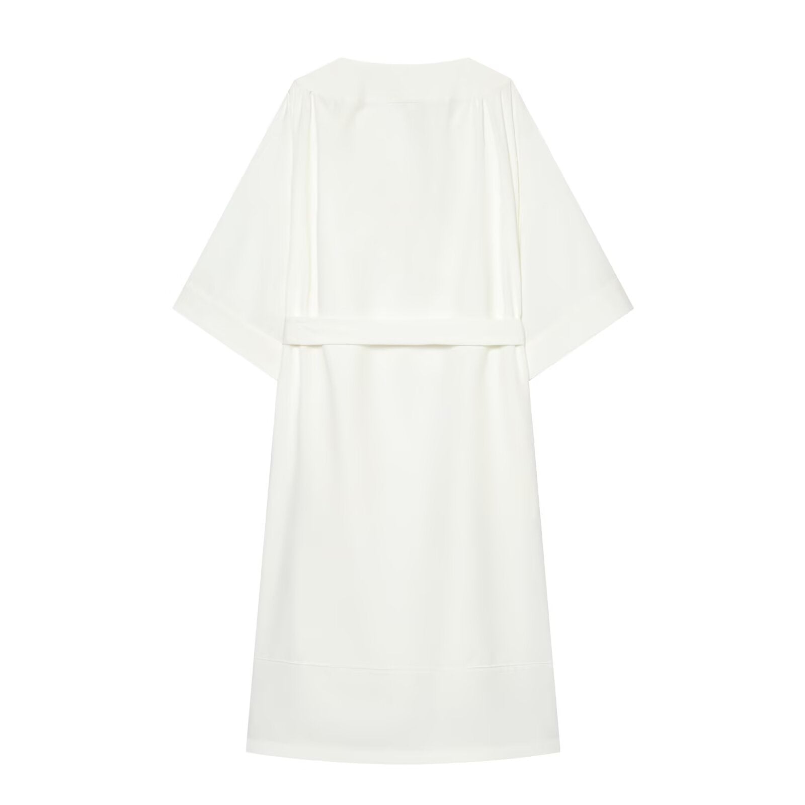 Women's With Belt loose long shirt style dress