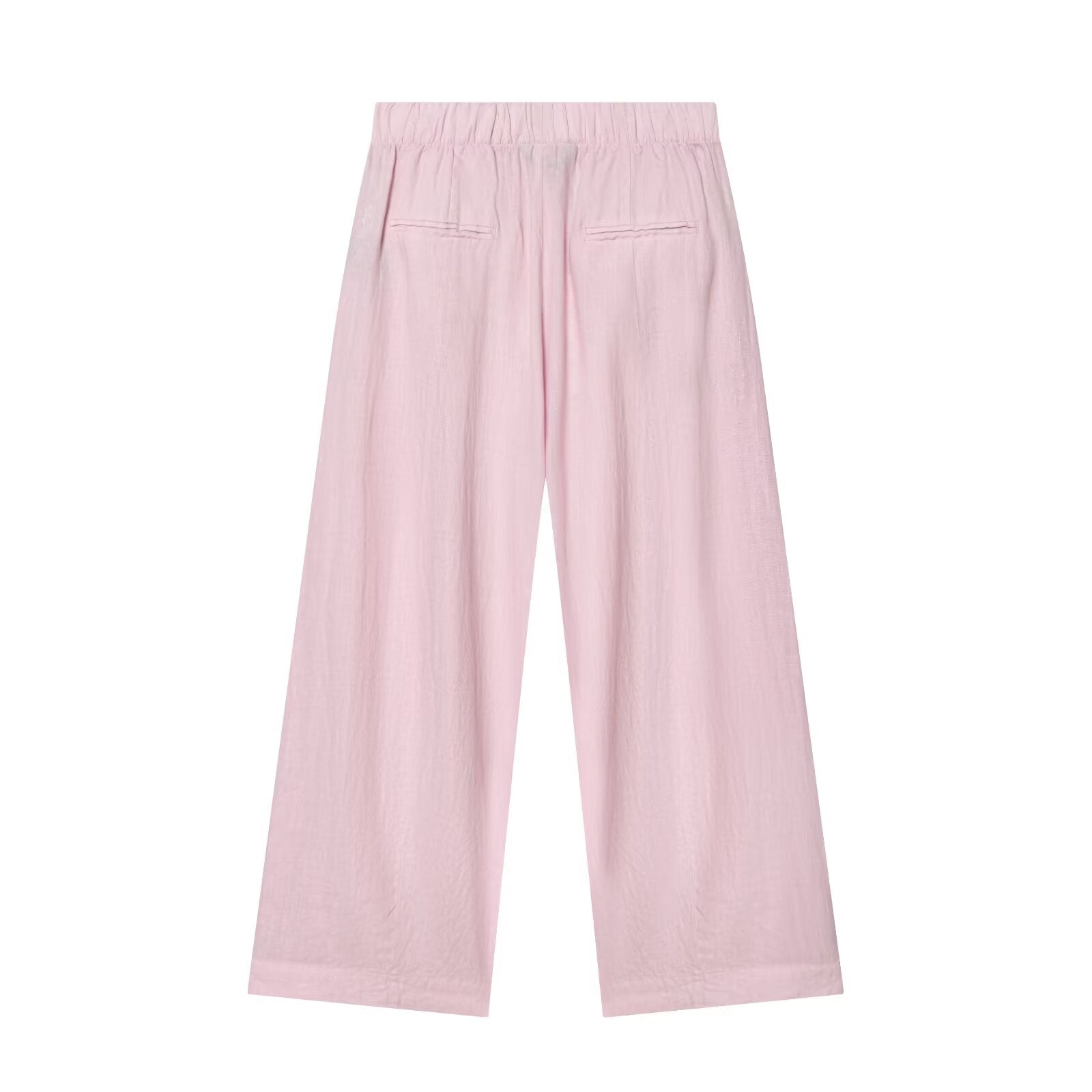 suit Women's 2 pieces pocket decoration linen blend shirt+Pants