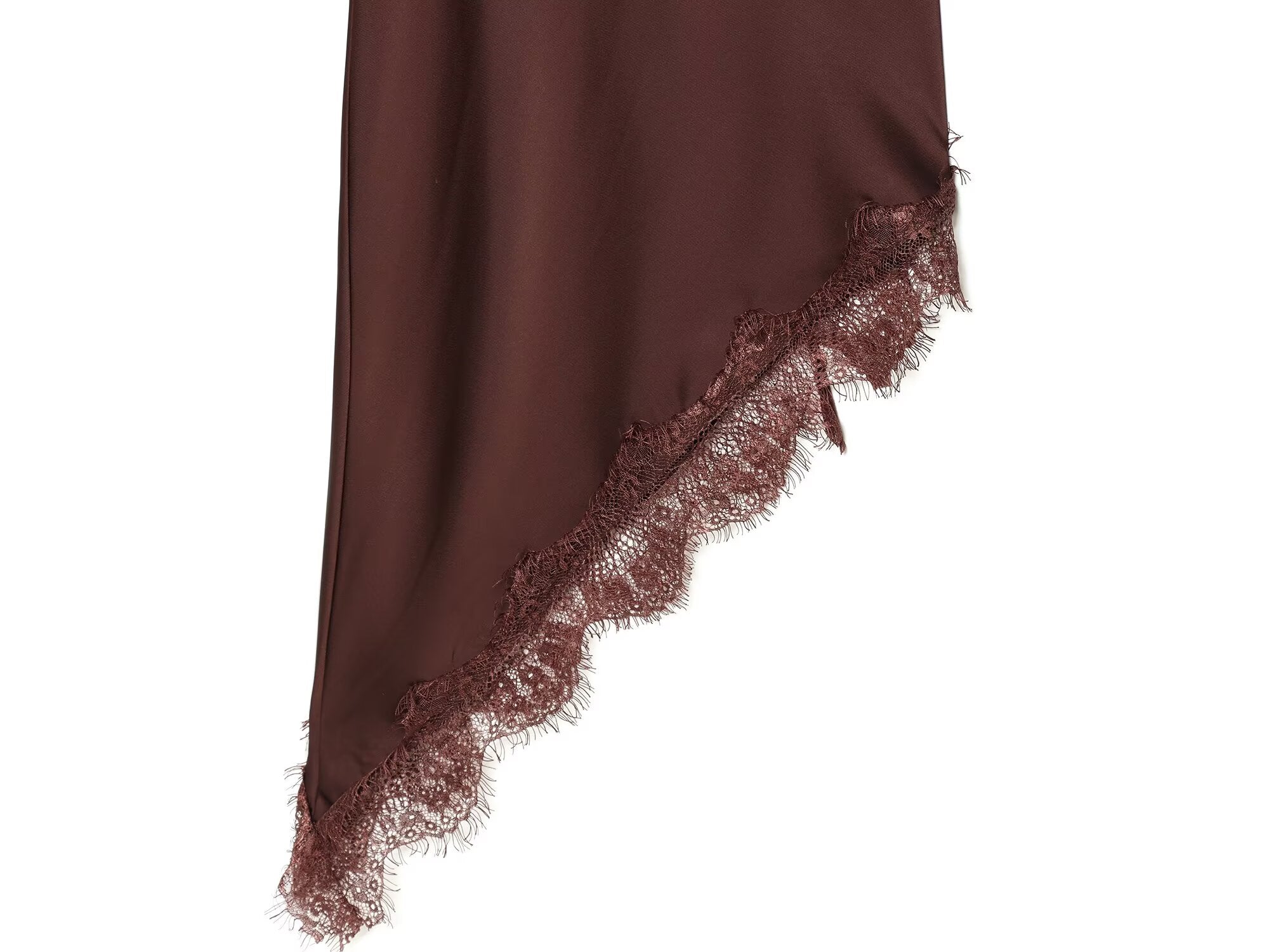 Women's lace satin textured suspender dress