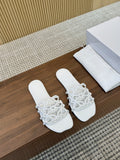 Women's new fashion Joker hollow design thin bottom flat slippers sandals