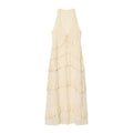 Women's layered decorative V-neck MIDI dress