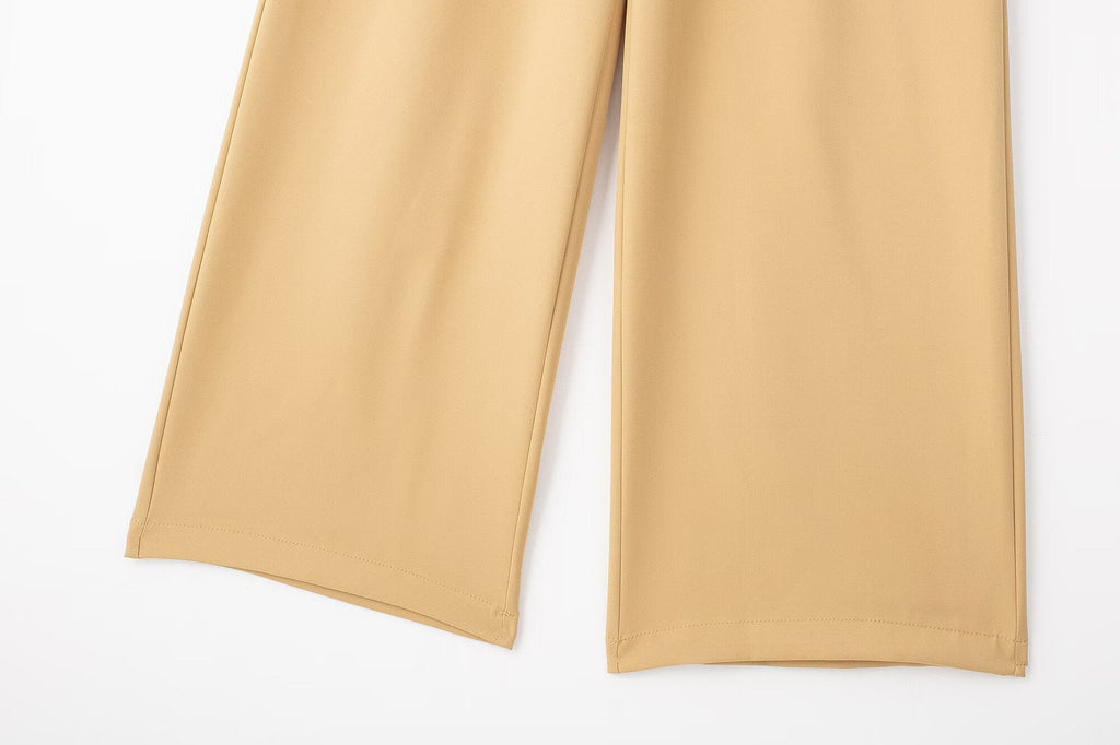 Women's pleated casual wide leg pants