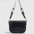 Women's new contrast canvas wide shoulder strap bag shoulder crossbody bag