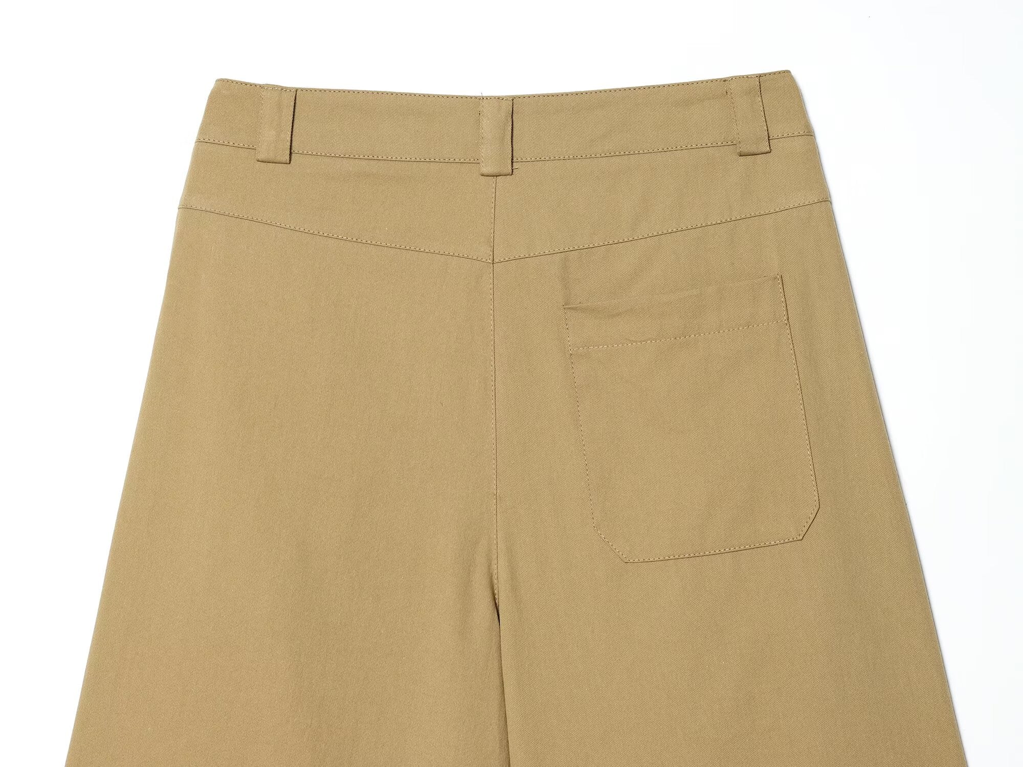 Women's pleated long style casual shorts