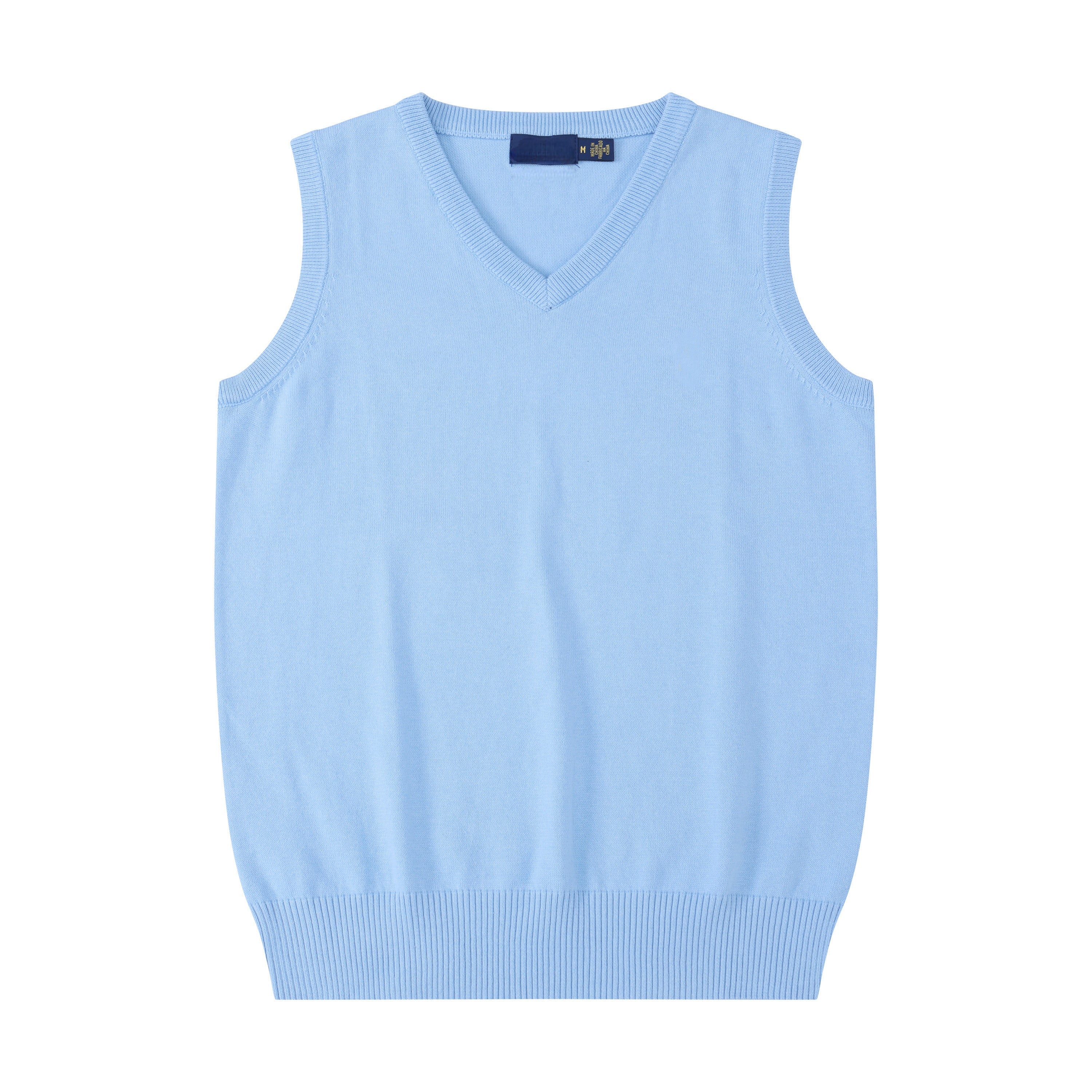 New style casual versatile thin embroidered V-neck knitted vest for men and women