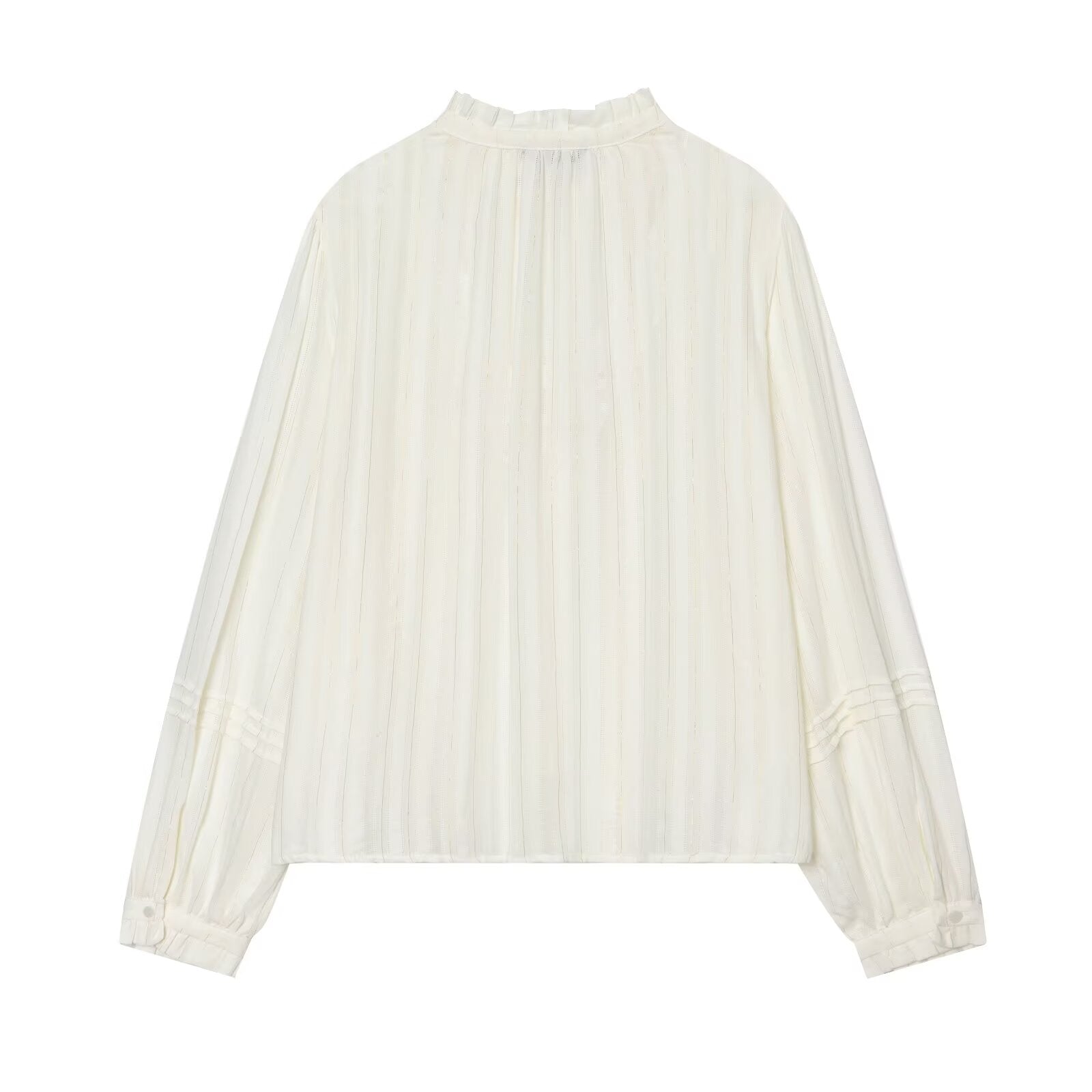 Women's vertical lace casual lace up shirt
