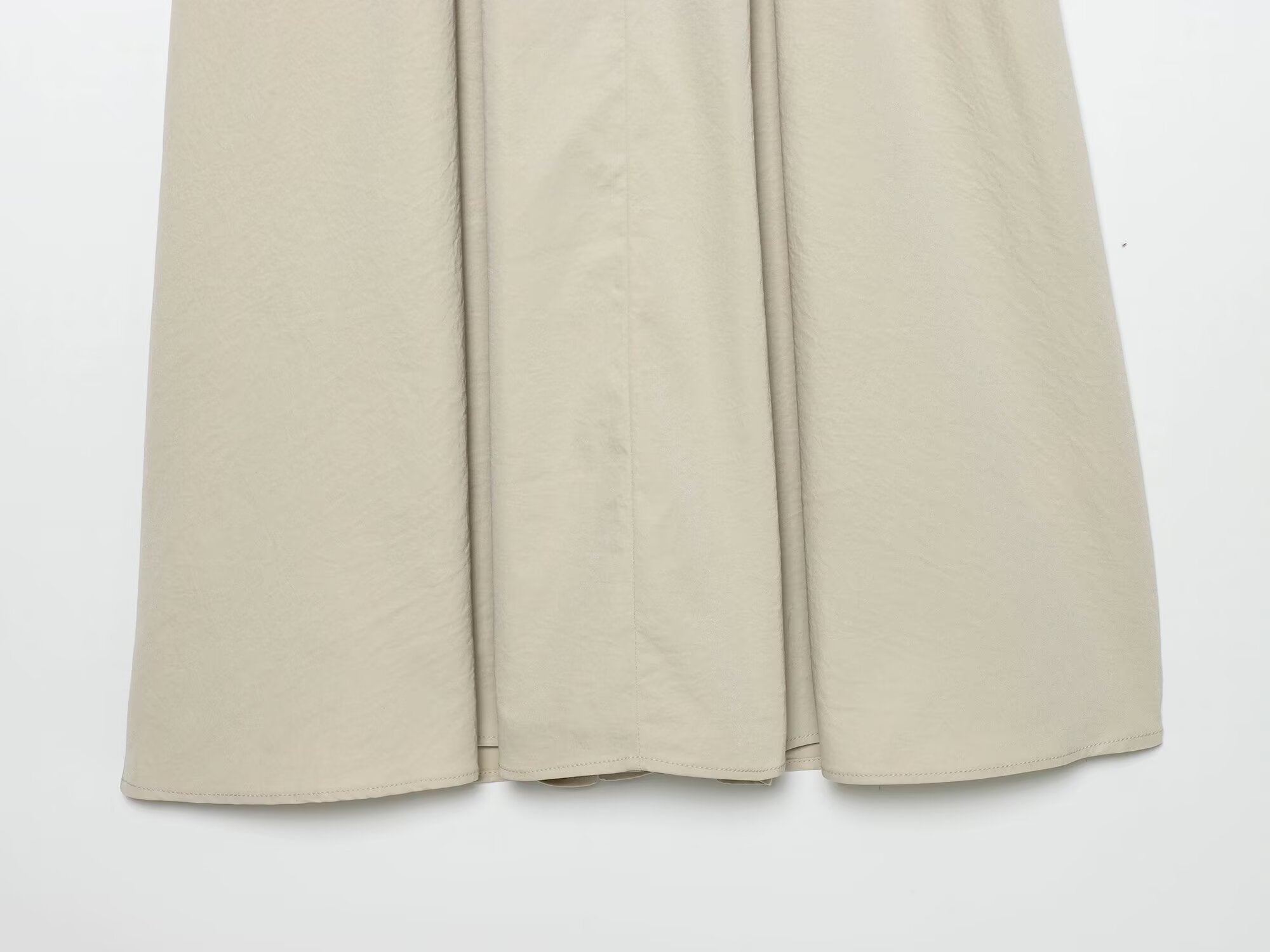Women's pleated design poplin Midi dress