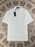 women's new Joker Couple style cotton beaded fabric embroidered POLO shirt