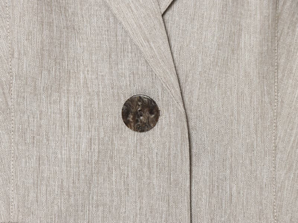 set woman 2 pieces casual linen blend pleated Blazer Coat +Pants