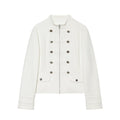 Women's standing collar breasted decorative Blazer Coat