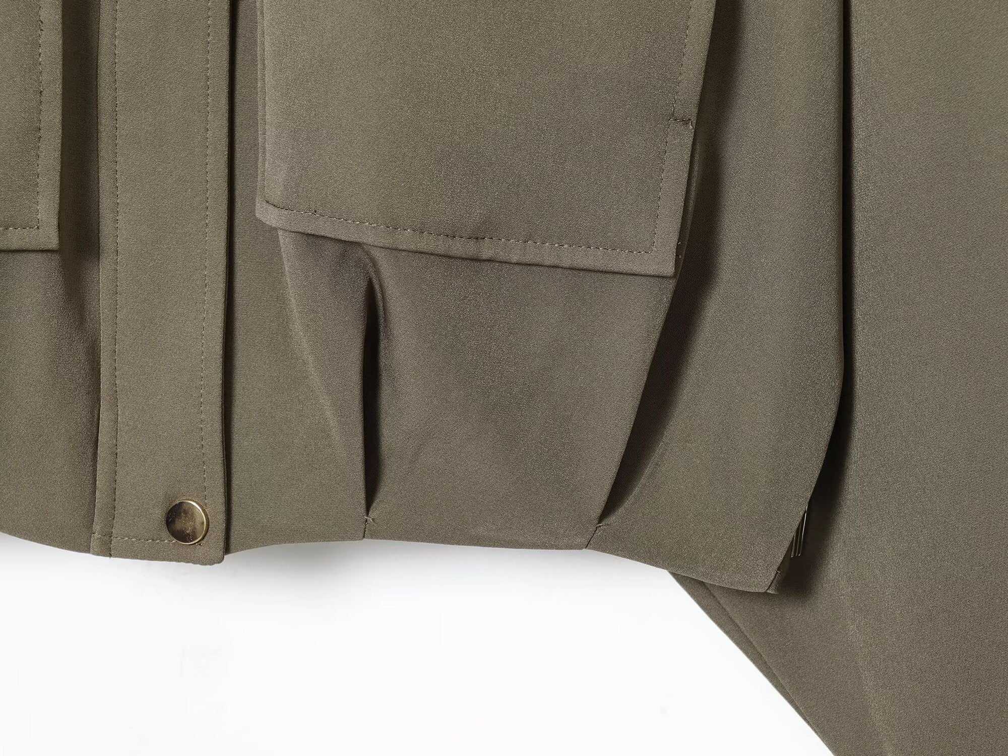 Women's new pleated hem loose pilot jacket Coat