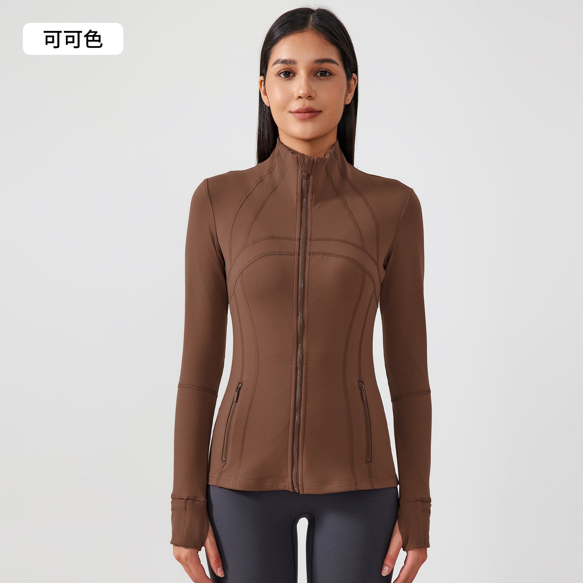 LU  Autumn and Winter New Stretch Running Fitness Yoga Long Sleeve Jacket