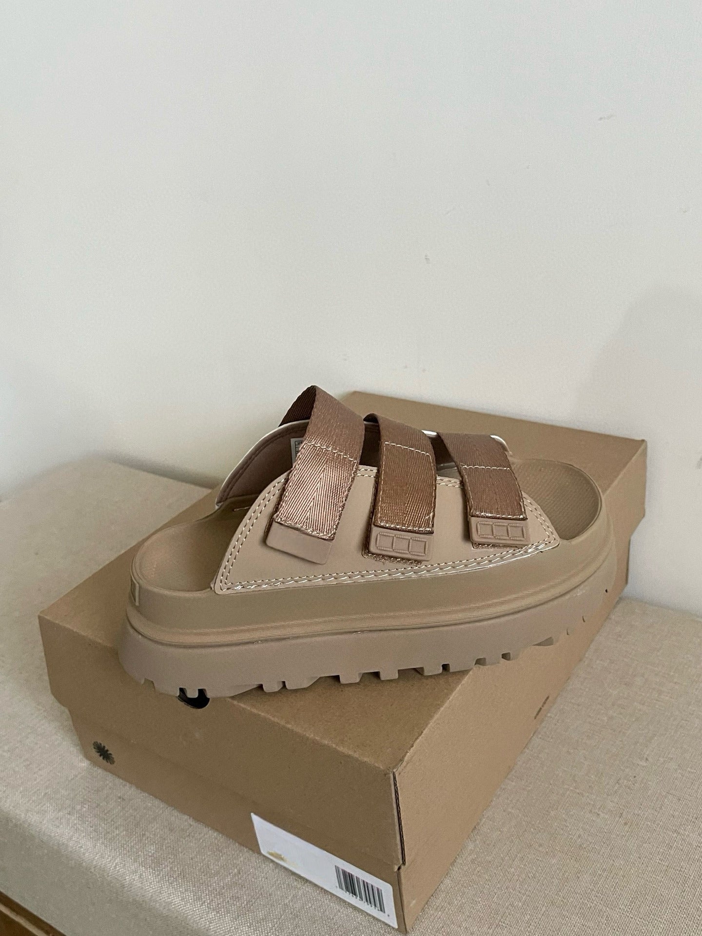Women's New Fashion Joker Casual Thick-soled Hook and Loop Soft-soled Candy-colored Slippers and Sandals