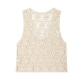 Women's casual hollow knitted vest