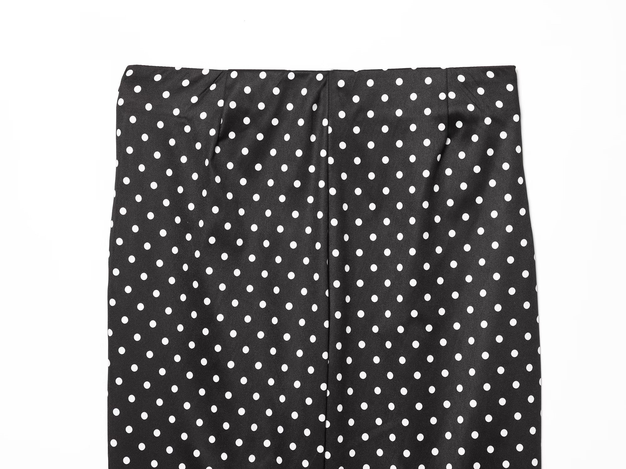 Women's slim casual polka dot cropped pants