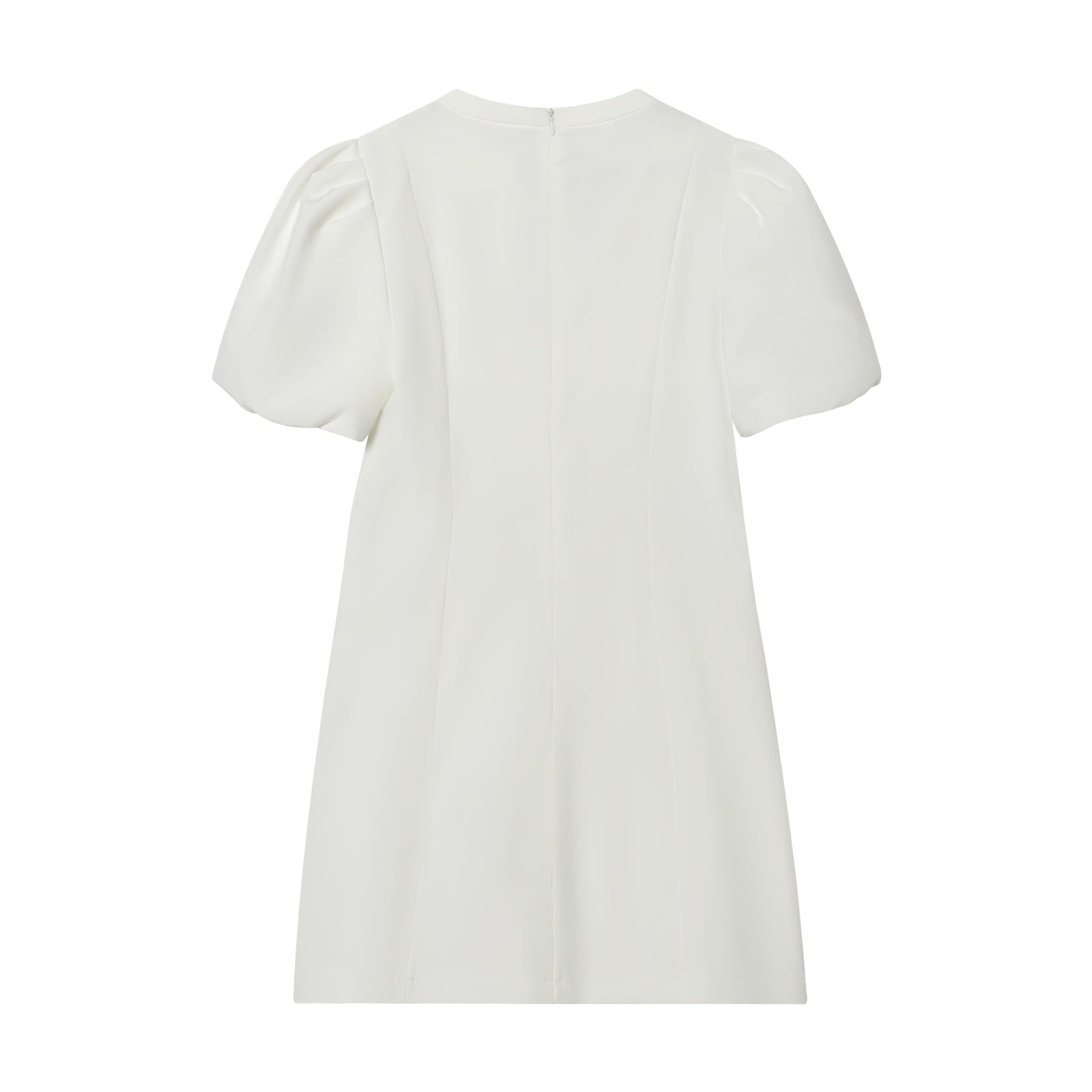 Women's O-Neck bubble sleeve mini dress