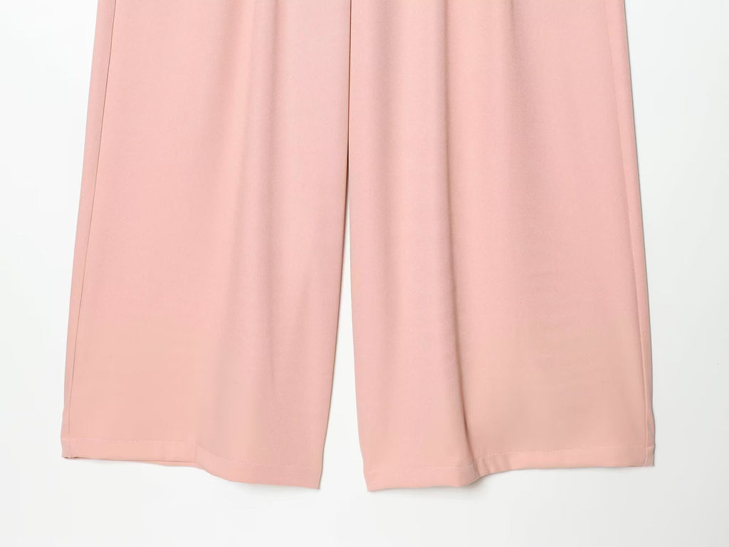 Women's loose pleated wide leg pants