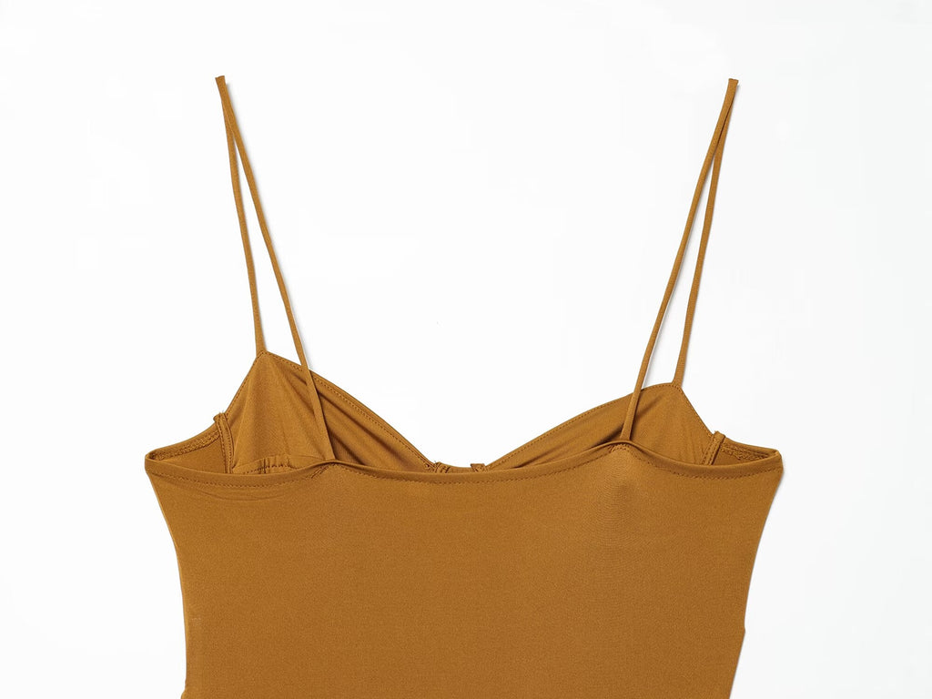 Women's heart-shaped collar slim pleated dress