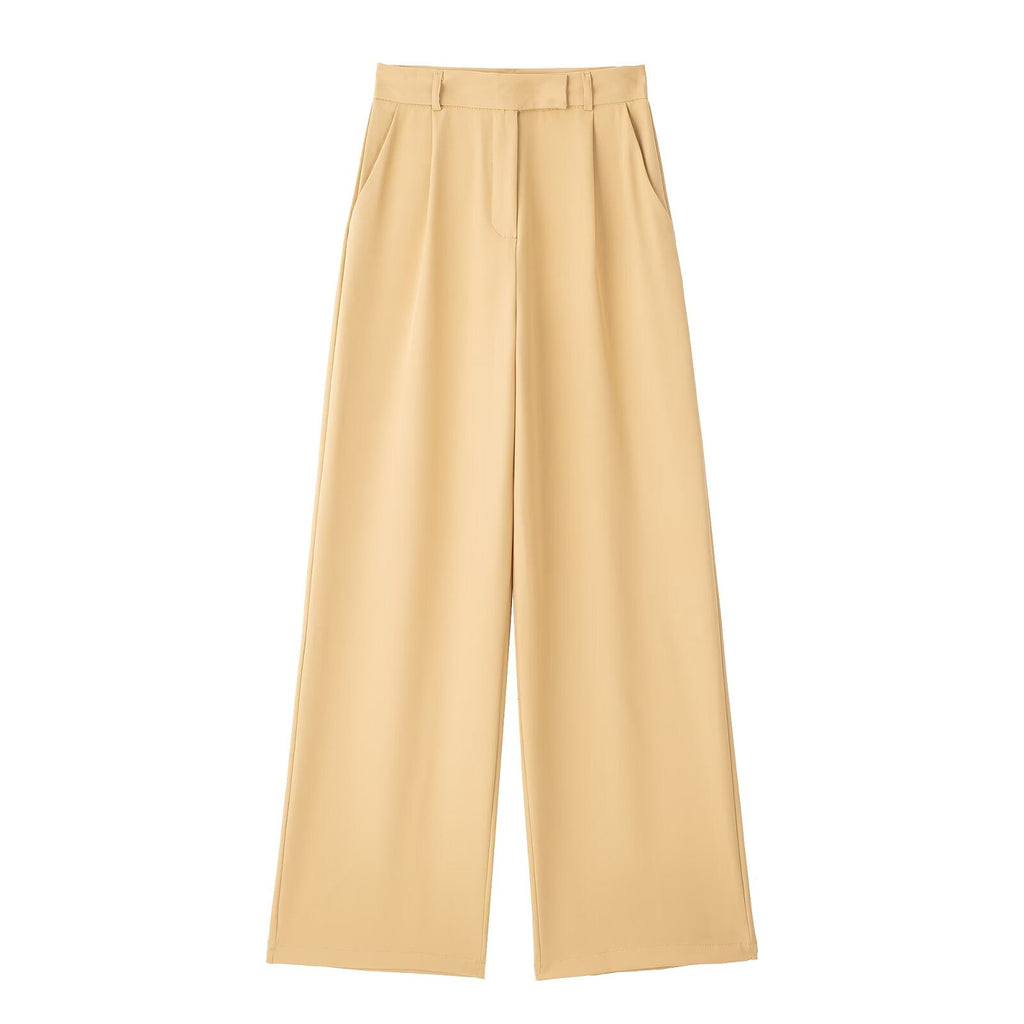 Women's pleated casual wide leg pants