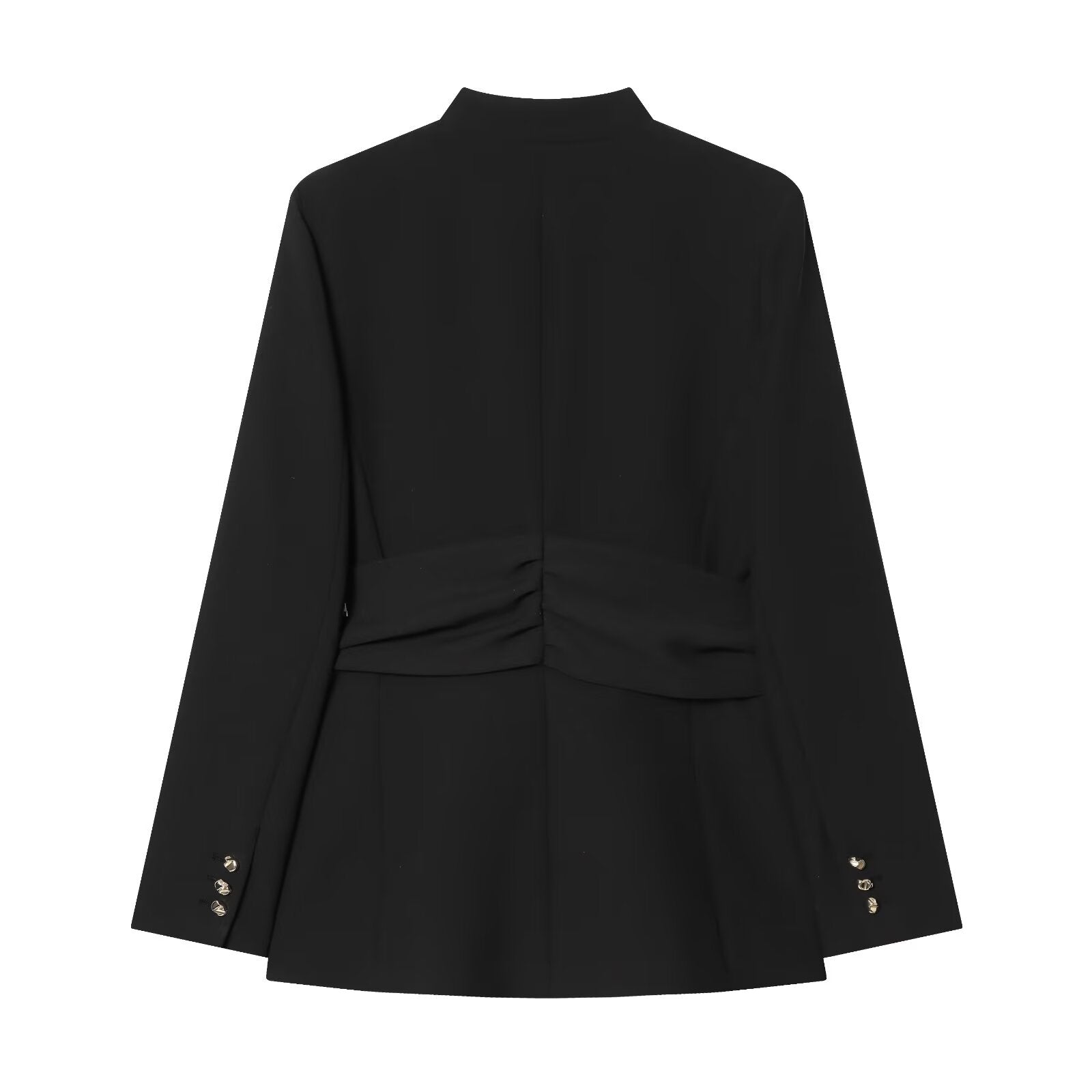 suit Women's 2 pieces gold buckle belt decoration Blazer Coat +Pants