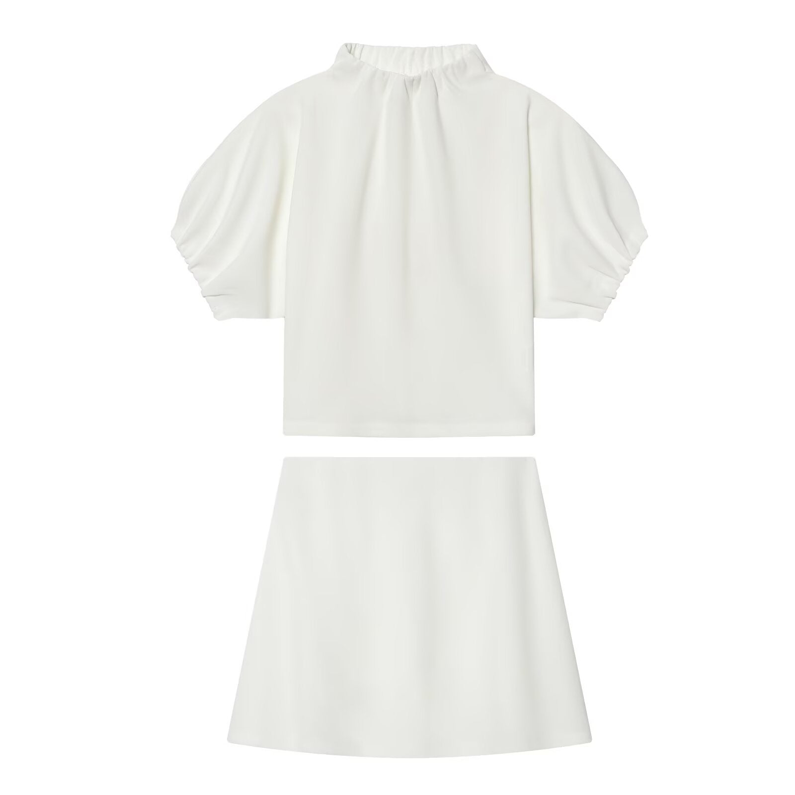 suit Women's 2 pieces pleated decorative knitted top+Skirts