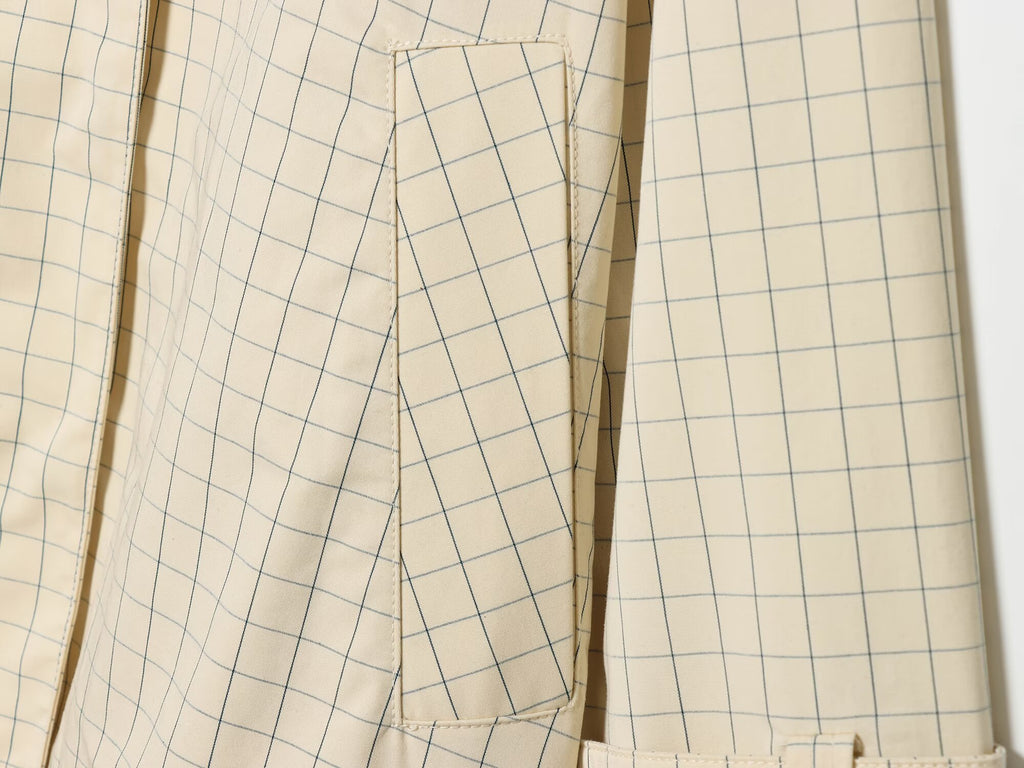 Women's loose plaid contrasting collar jacket