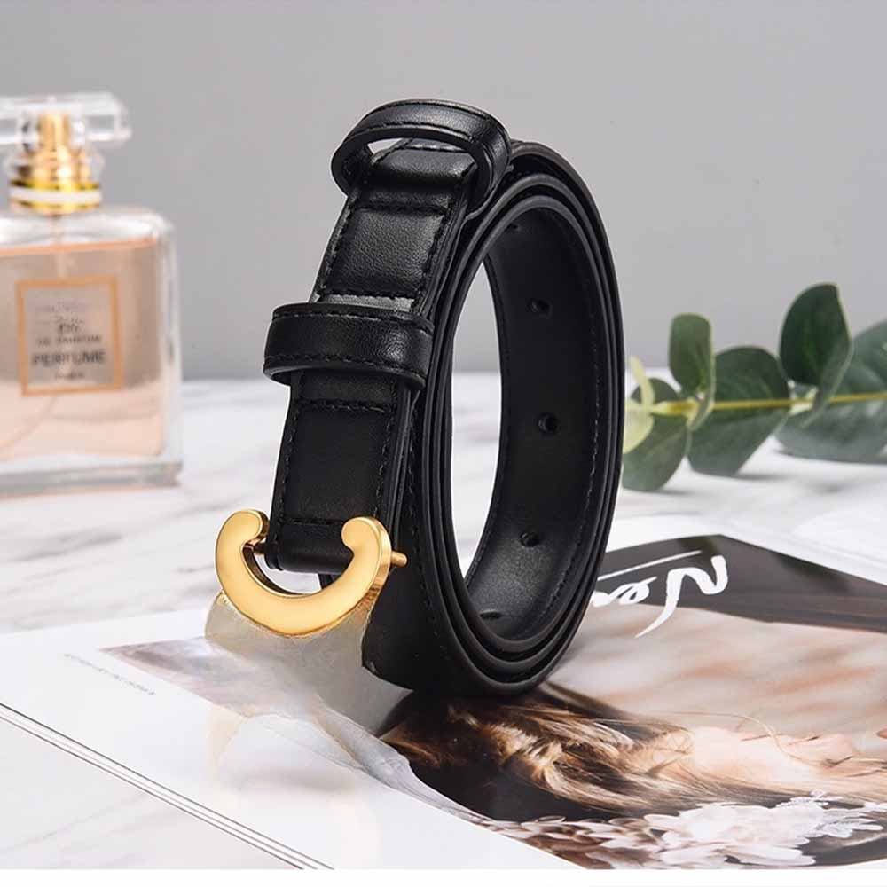 Women's New Casual Joker Multicolor Leather Vacuum Plating Vintage Bronze Buckle Buckle Belt. With box