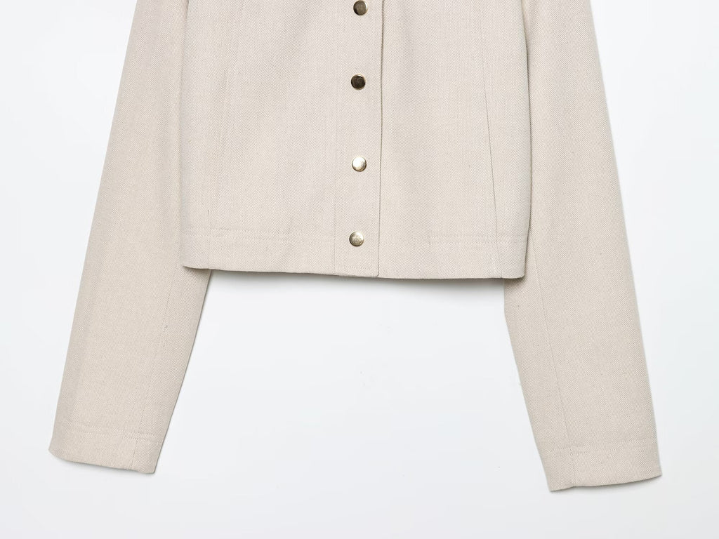 Women's new fashion short single breasted lapel jacket Coat+Pants suit