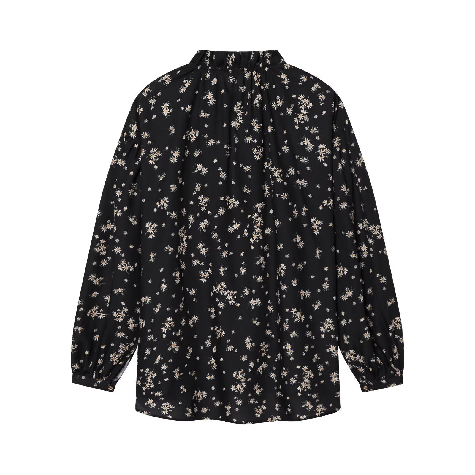 2026 Women's printed V-neck lace up shirt