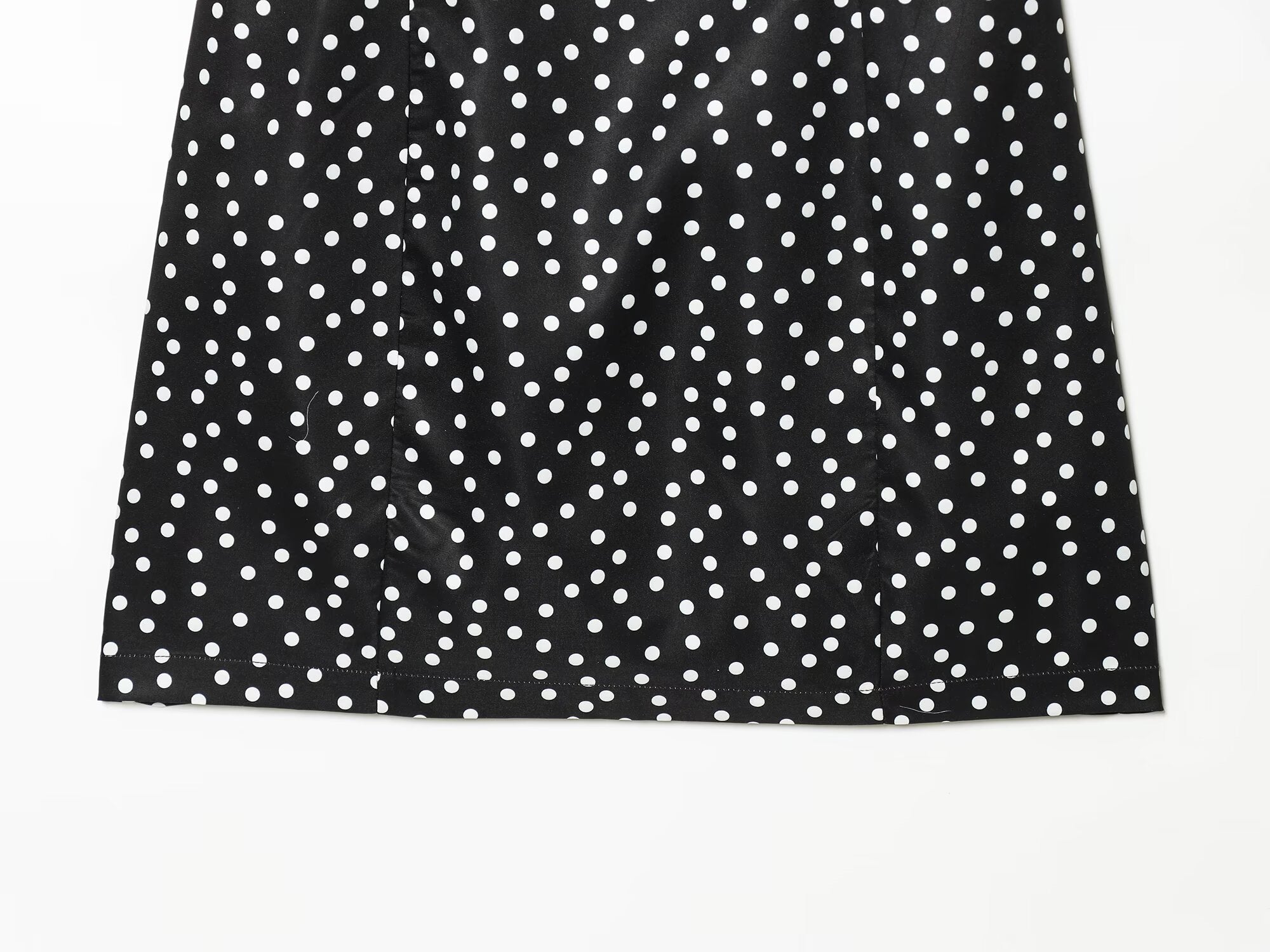 Women's polka dot suspender mini dress