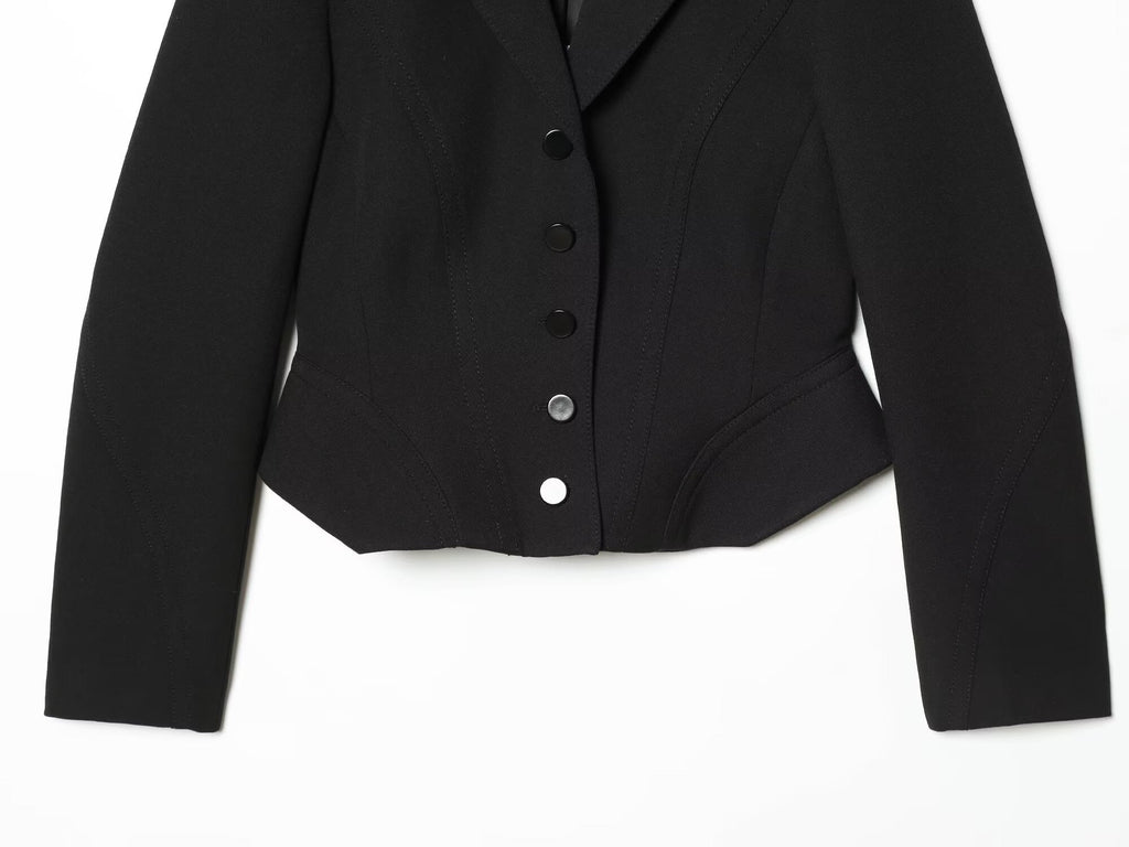Women's slim single breasted short Blazer Coat