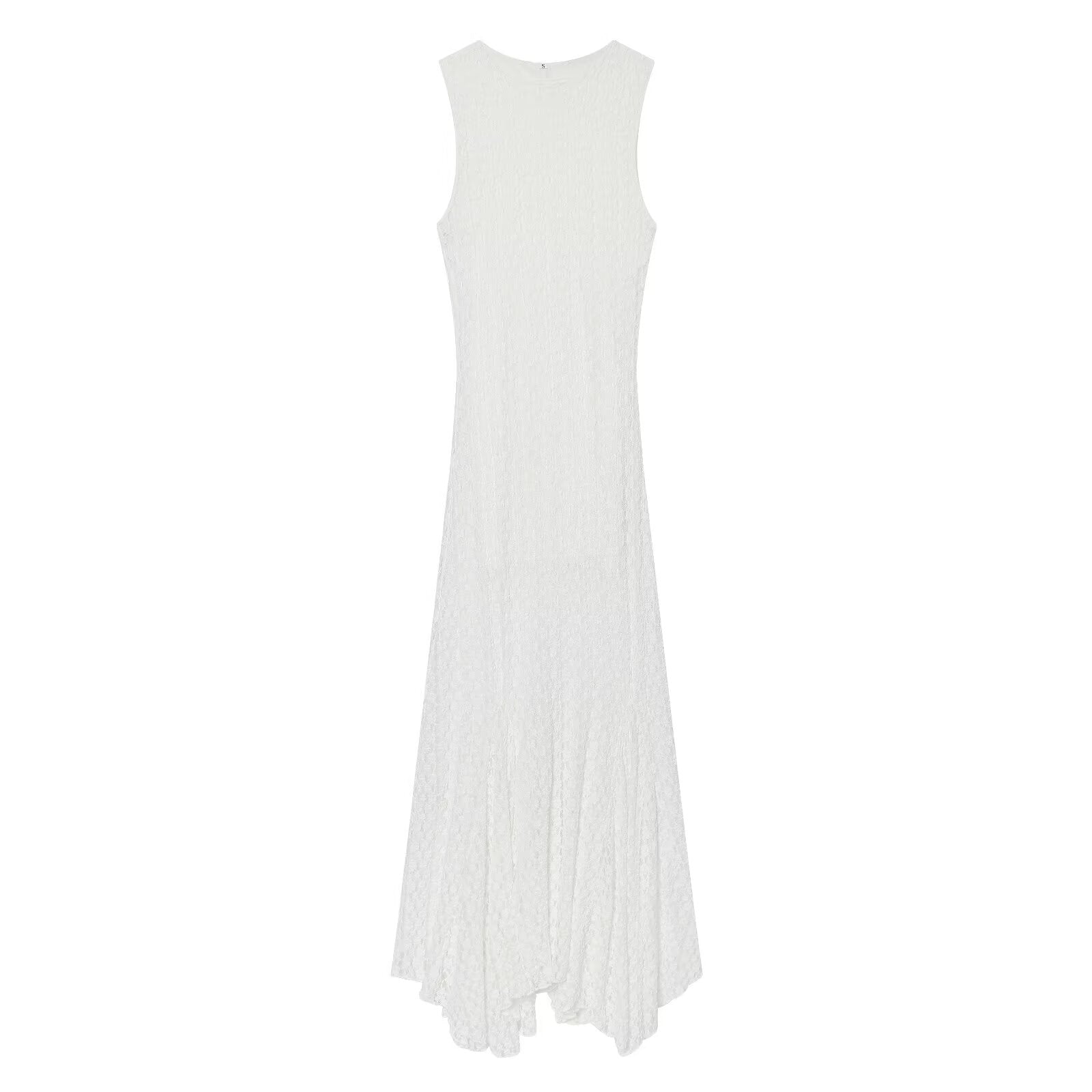 Women's lace decoration sleeveless MIDI dress