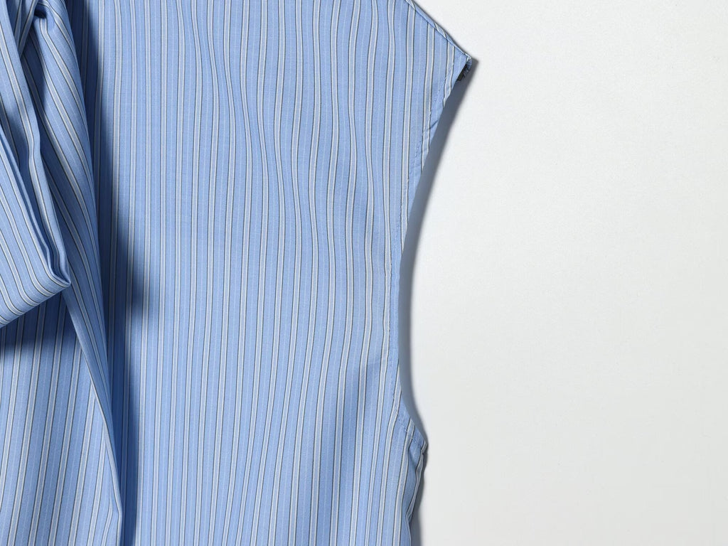 Women's bow decoration striped shirt