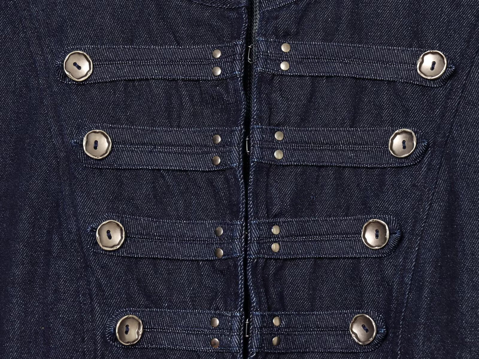 Women's buckle decoration short denim jacket