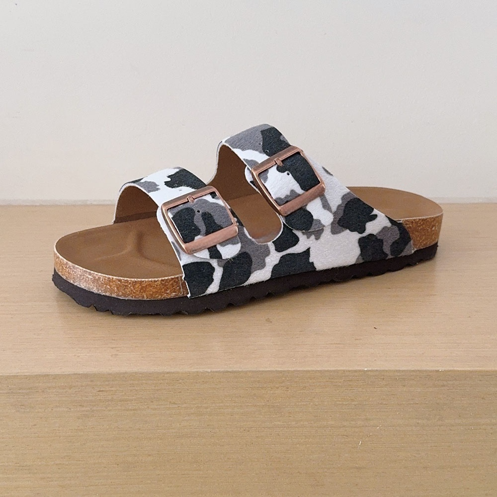 Women's 2026 new fashion horse hair cow slippers