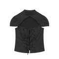 Women's bow decoration polka dot poplin shirt