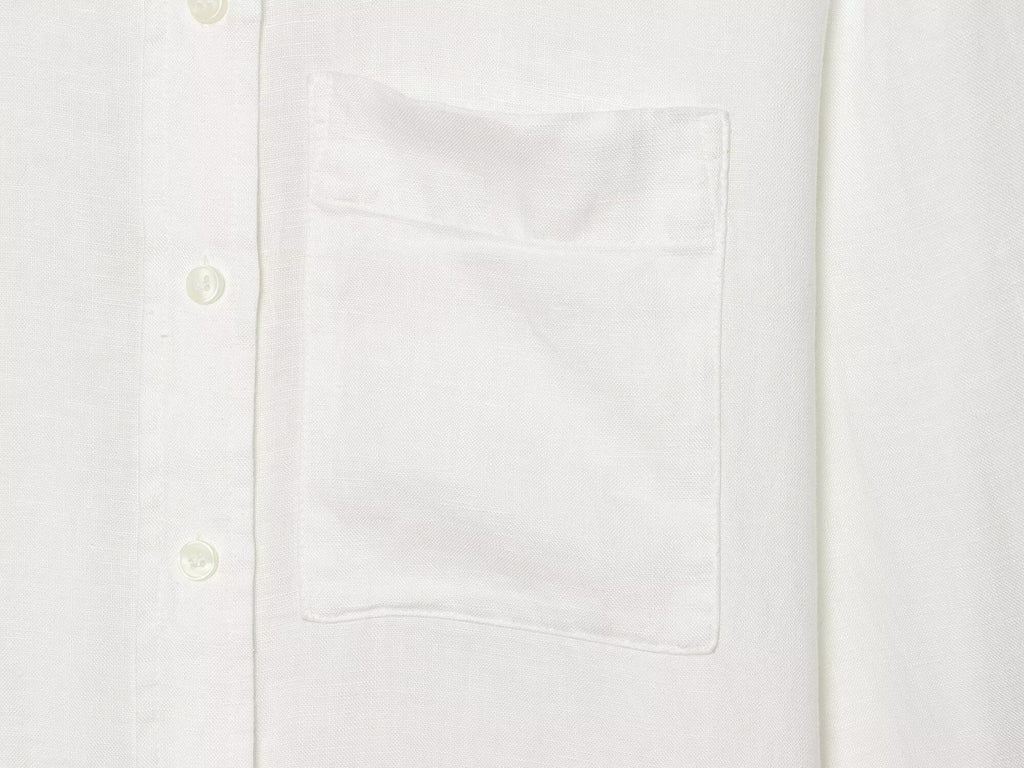 Women's linen blended linen long sleeved shirt