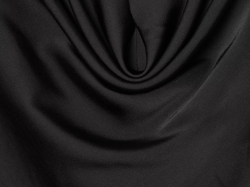 Women's satin textured halter neck dress
