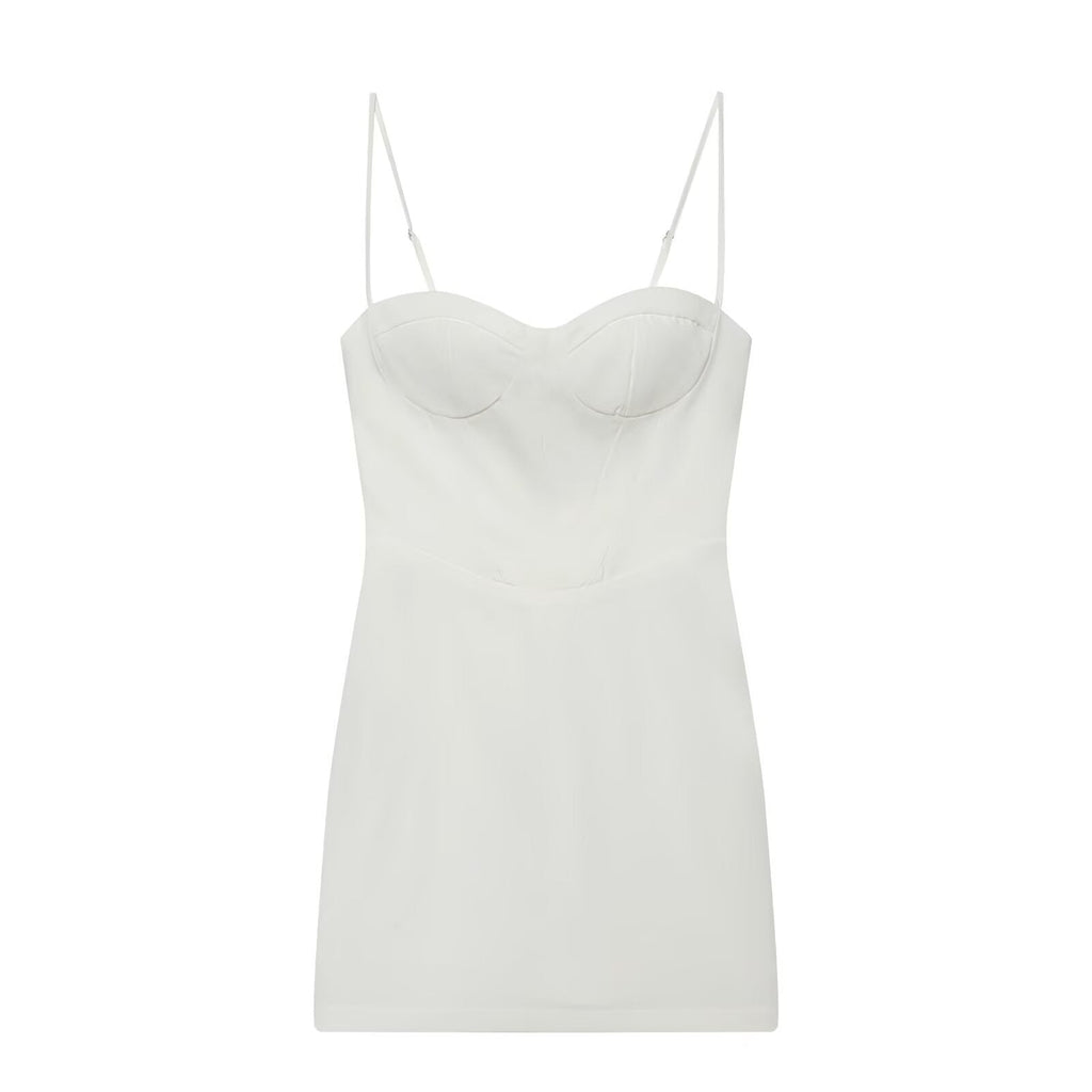 Women's slim backless suspender mini dress