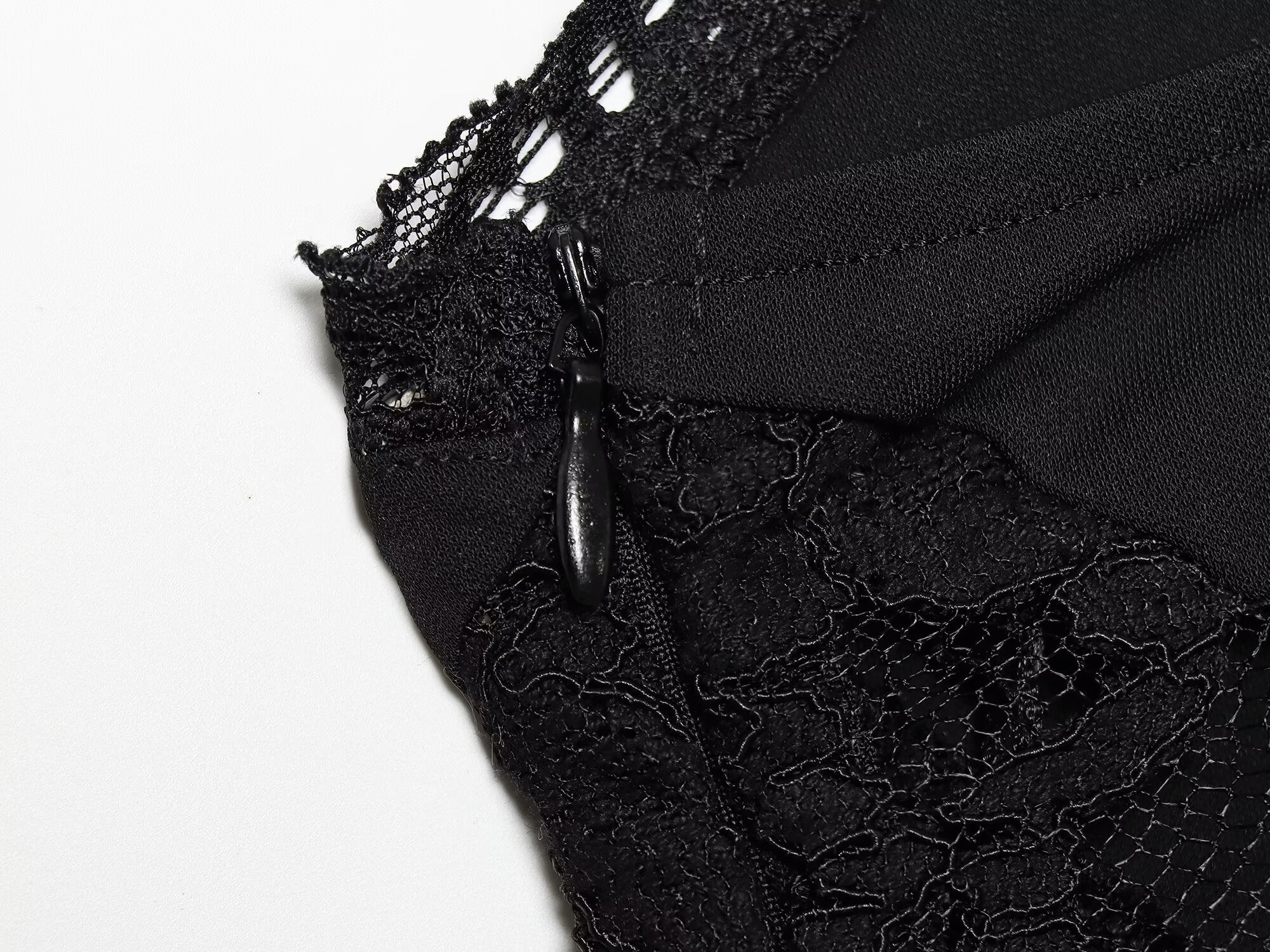 Women's slim lace suspender mini dress