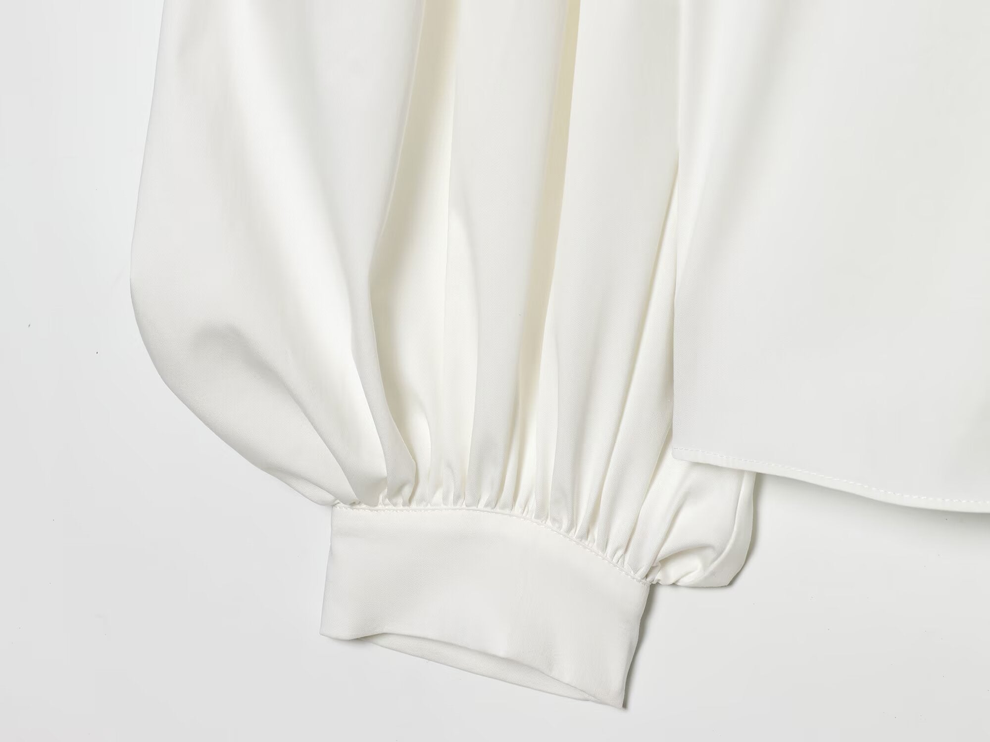 Women's loose puff sleeve poplin shirt