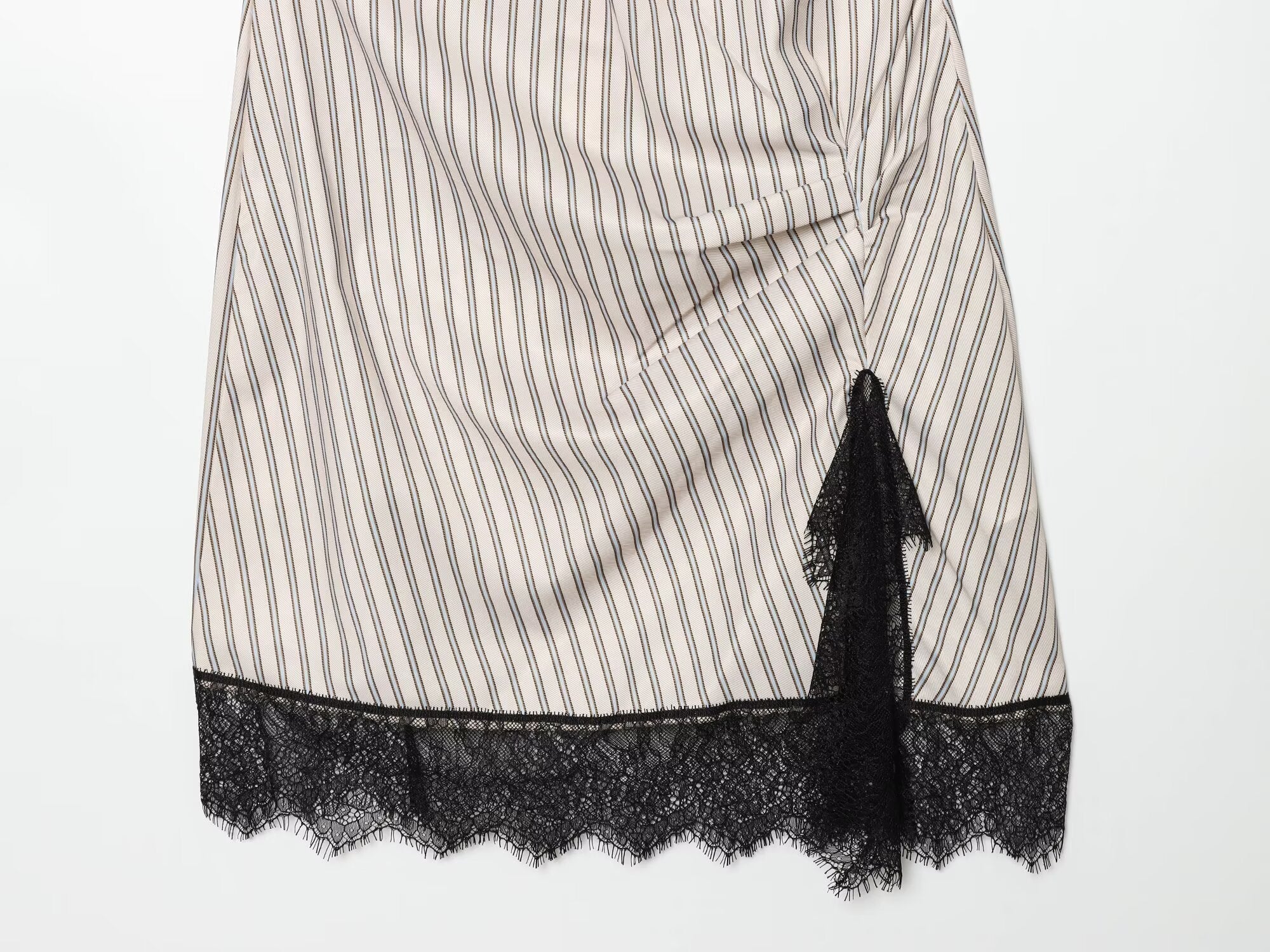 Women's striped lace mini dress