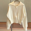 Women's new lapel sweater knit cardigan