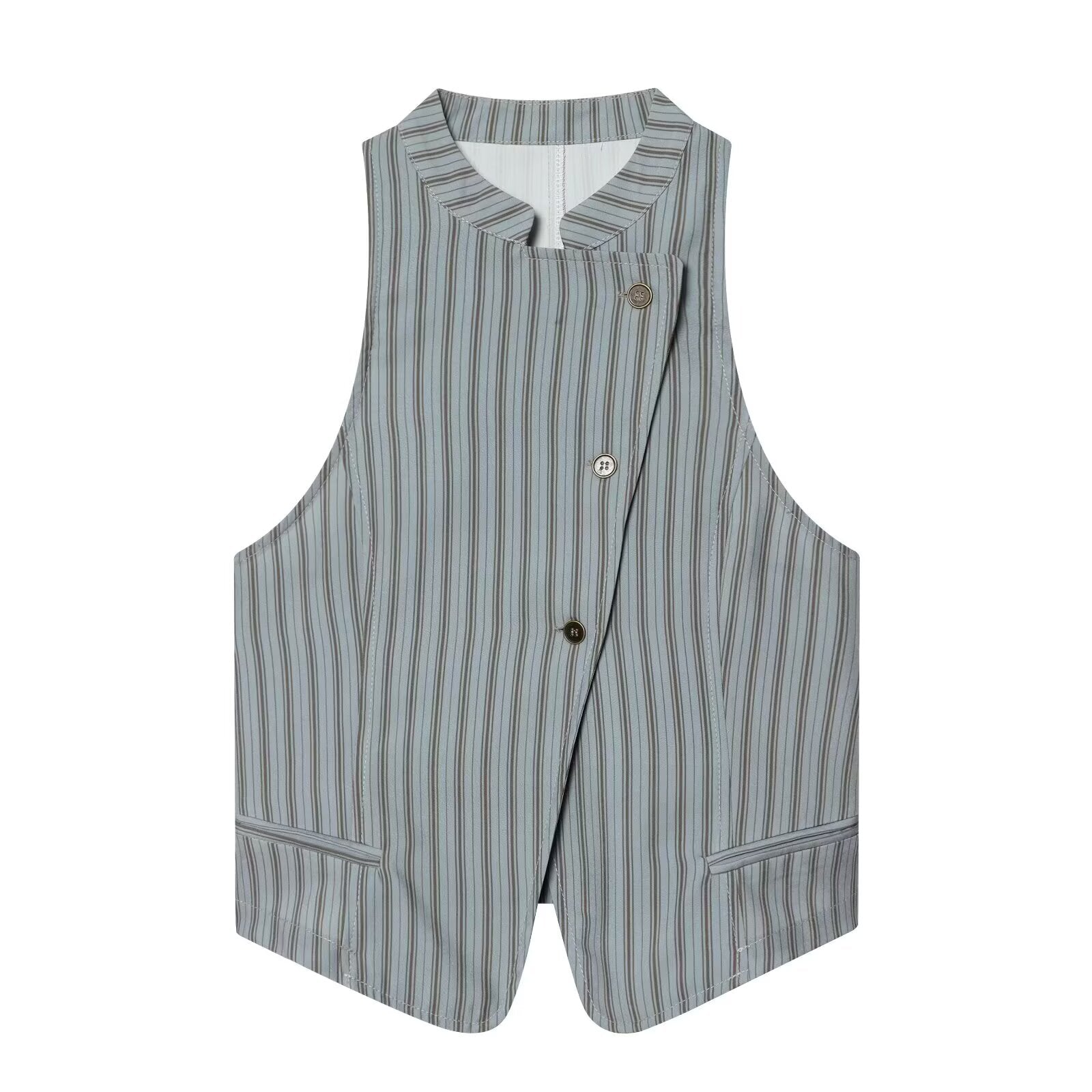 suit Women's 2 pieces sleeveless striped vest+Pants