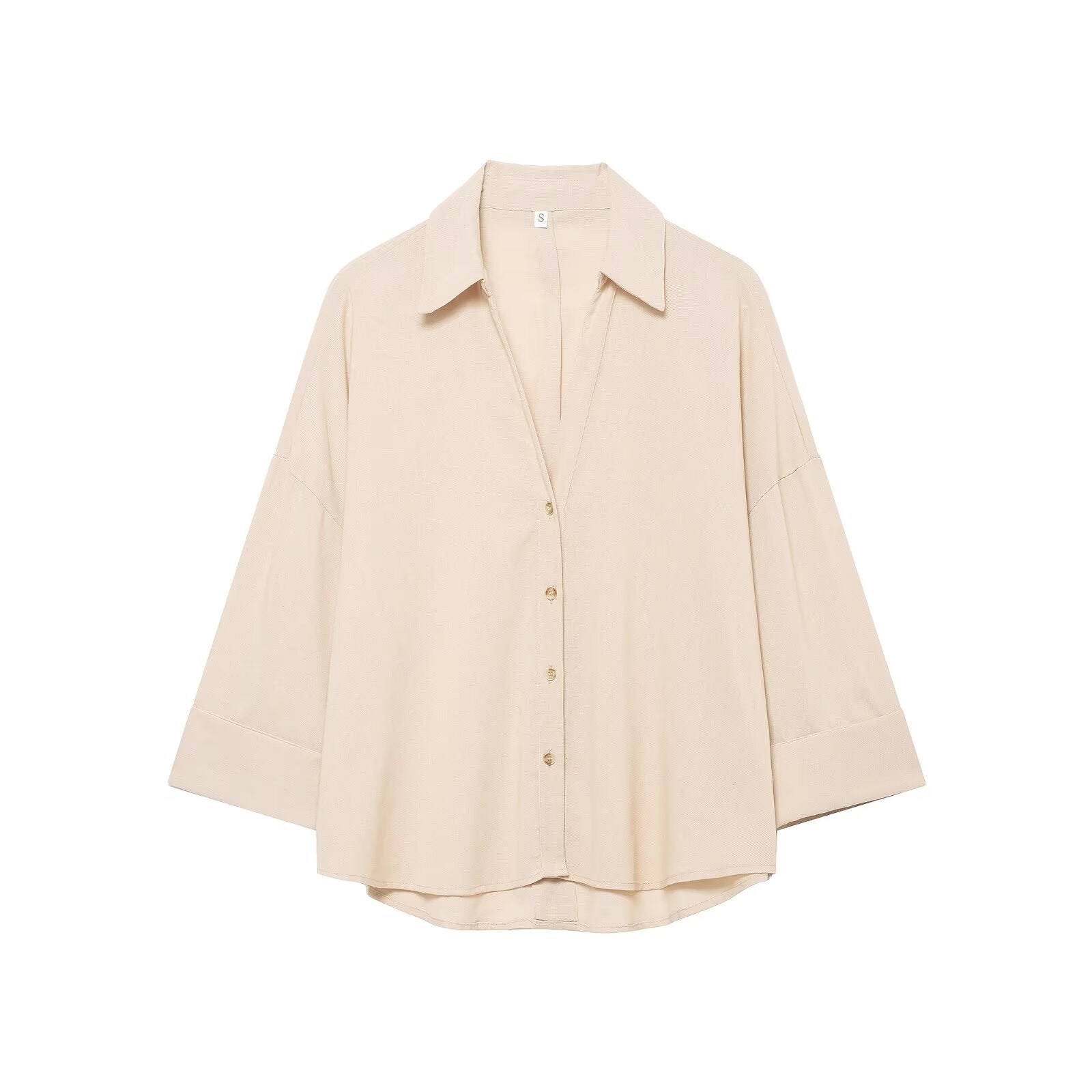 Women's casual lapel button up shirt