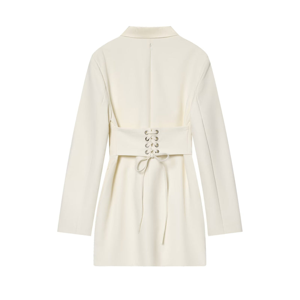 Women's patchwork lapel Blazer Coat style mini skirt