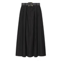 Women's With Belt High Waist Midi Skirt