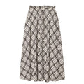 Women's casual versatile plaid MIDI skirt